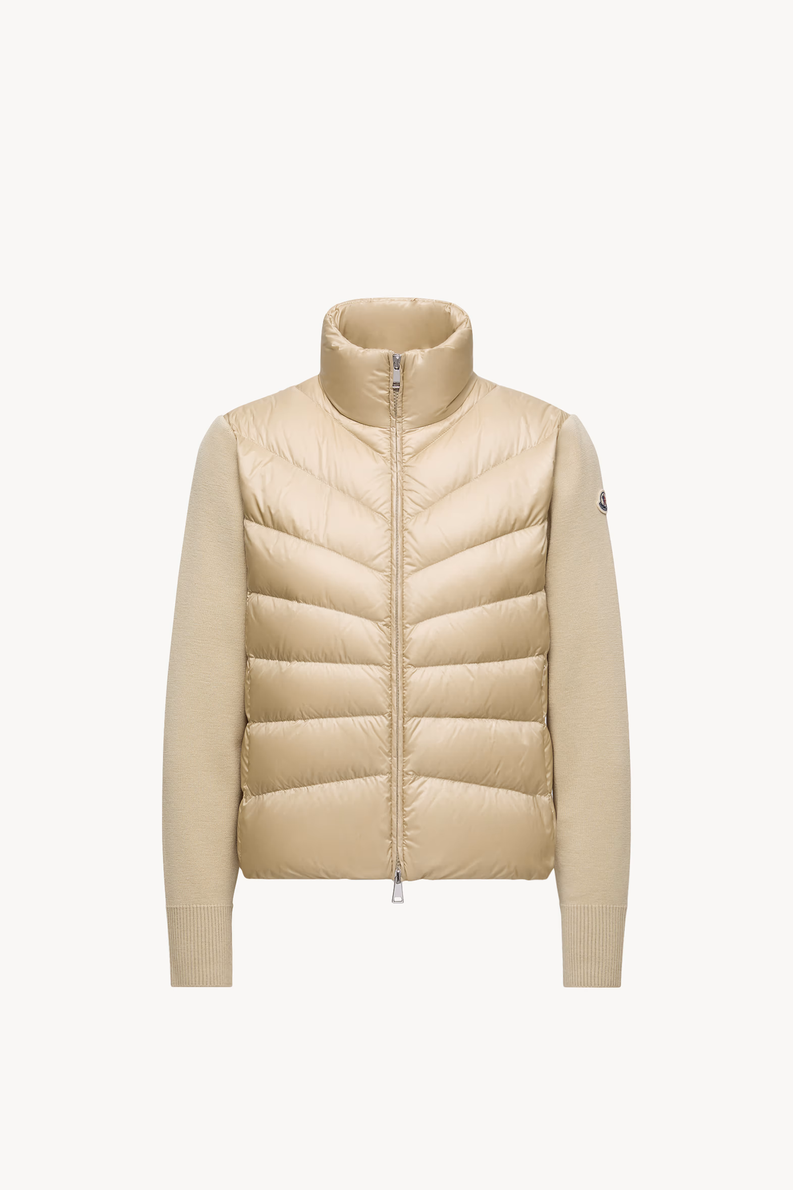Padded Wool Cardigan Women Beige Moncler 2